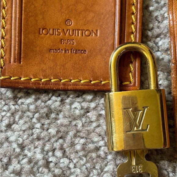 Louis Vuitton large luggage tag lock key 313 set - Picture 4 of 9
